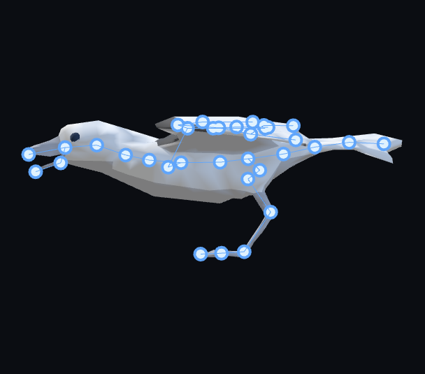 A bird with its afk.ai skeleton