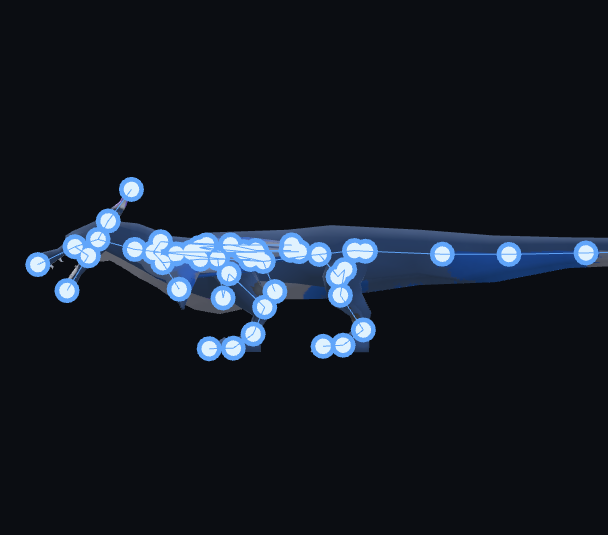 A dragon with its afk.ai skeleton