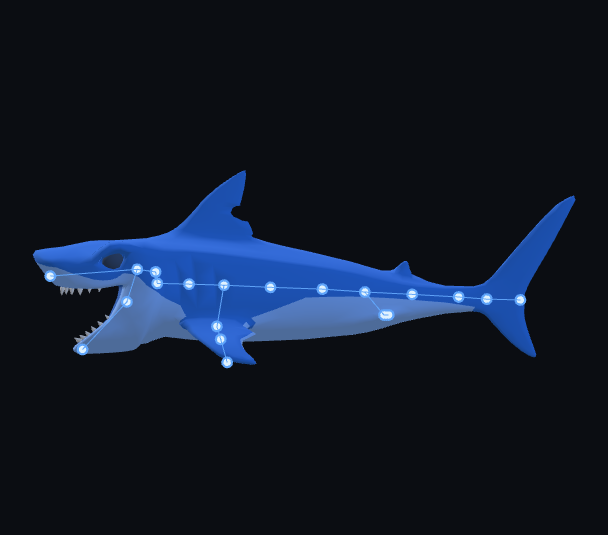 A fish with its afk.ai skeleton