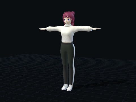 Anime Girl 3D model