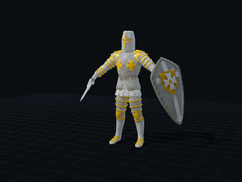 Crusader Knight 3D model