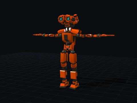 Orange Robot 3D model