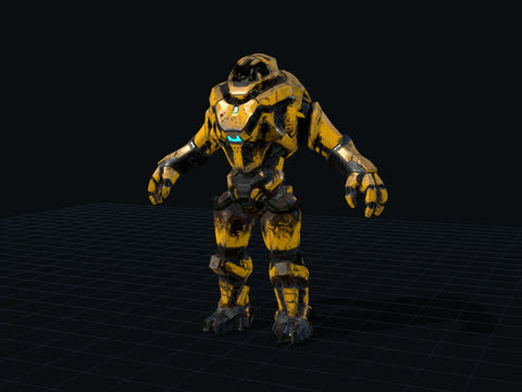 Yellow Robot 3D model