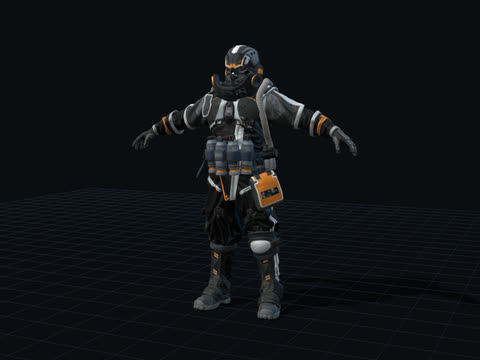 Sci-fi Engineer 3D model